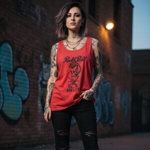 Rock & Roll For Life Rockabilly Tank Top